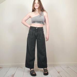 Juicy Couture Spellout One Shoulder Bralette Gray Black Medium